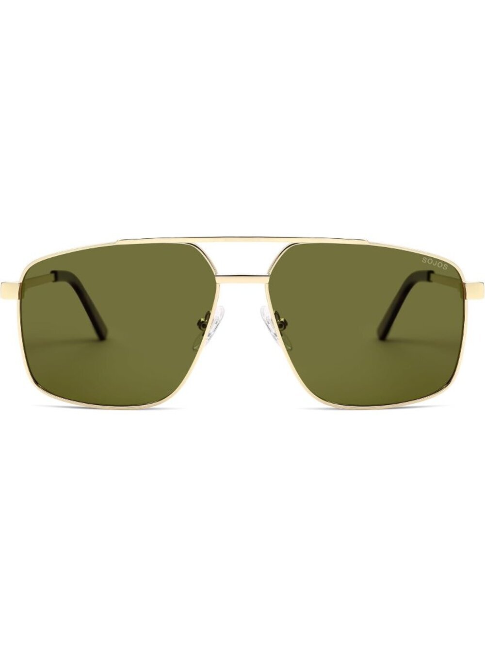 SOJOS Women's Gold Green Trendy Square Polarized Vintage Aviator Sunglasses